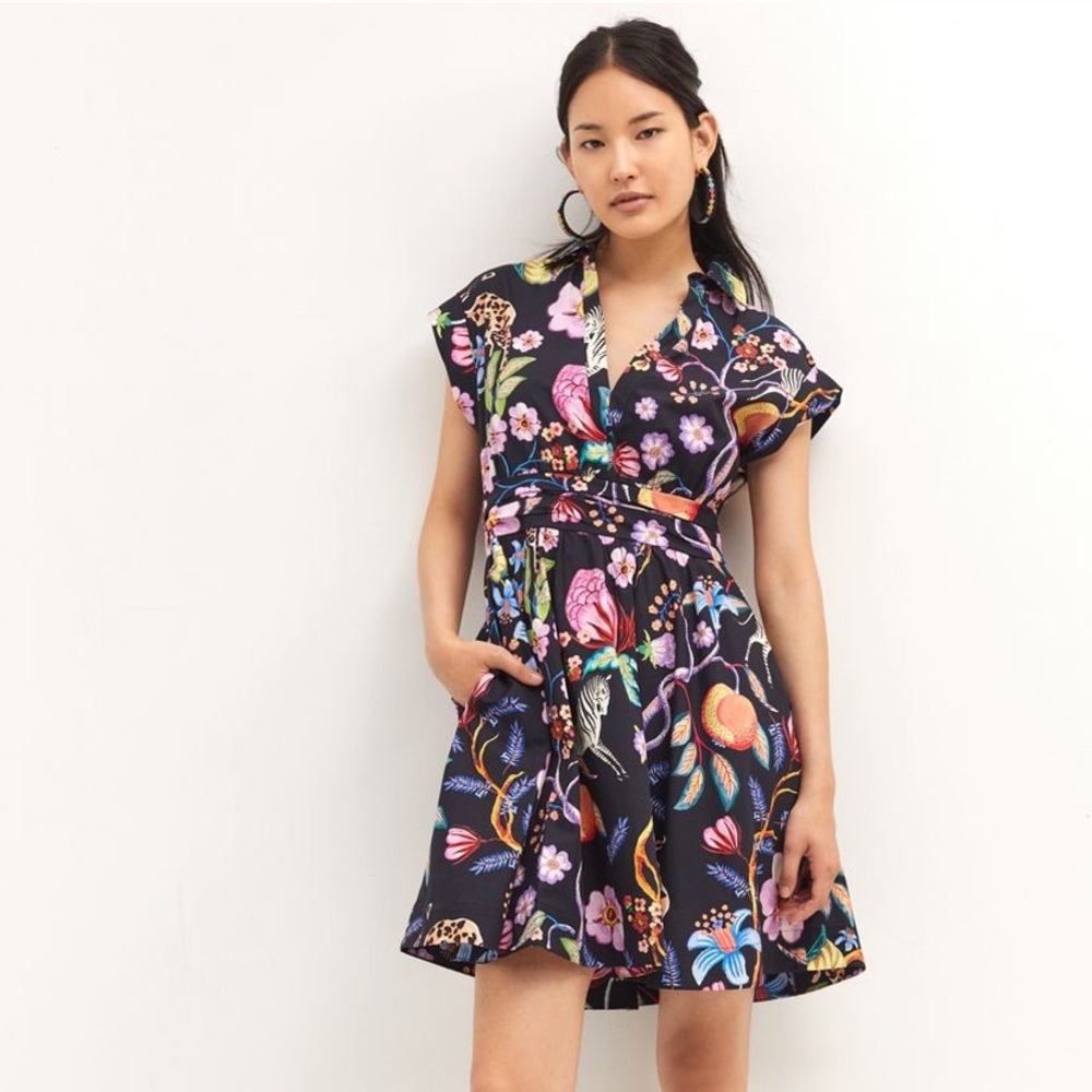 Anthropologie Floral Mini Dress size 0 Pre-owned